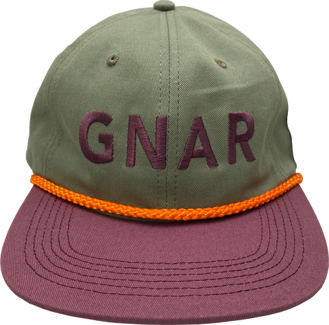 GNAR Green/Purple Snapback